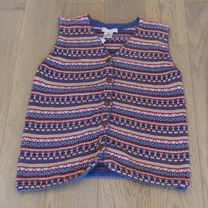 Jump Tricots Horizontal Striped Multicoloured Cotton Vest